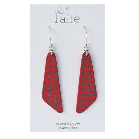 Boucles d'oreilles en papier fuchsia et gris | Madame Framboise Boucles d'oreilles en papier fuchsia et gris | Madame Framboise