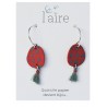 Boucles d'oreilles en papier fuchsia et gris | Madame Framboise