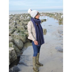 Large blue woollen scarf | Madame Framboise