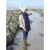 Large blue woollen scarf | Madame Framboise