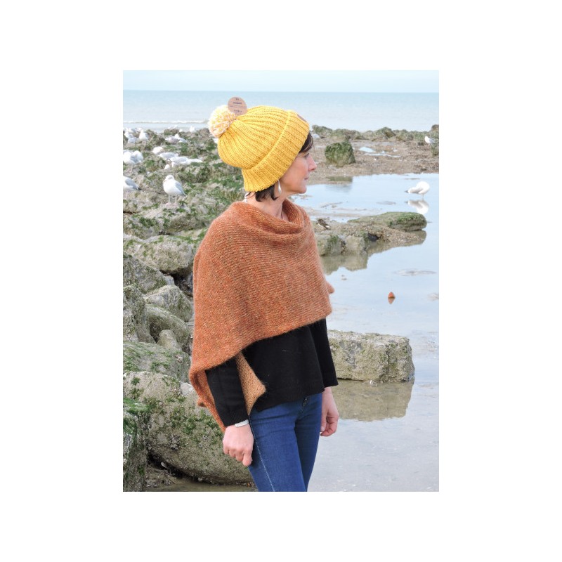 Poncho en laine - Couleurs d'automne | Madame Framboise