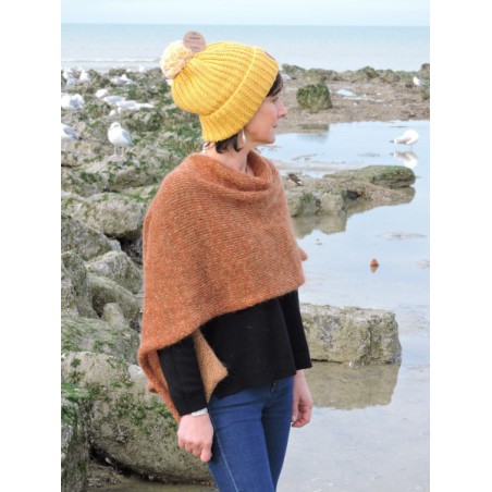 Poncho en laine - Couleurs d'automne | Madame Framboise