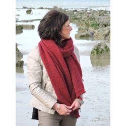 Large red woollen scarf | Madame Framboise