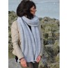 Grande écharpe gris bleu en laine | Madame Framboise