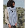 Large grey blue woollen scarf | Madame Framboise