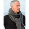 Large mottled grey woollen scarf | Madame Framboise