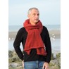 Large red woollen scarf