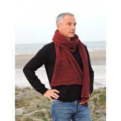 Large bordeau woollen scarf | Madame Framboise