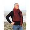 Large bordeau woollen scarf | Madame Framboise