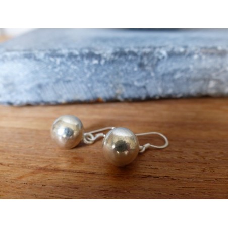 Boucles D'oreilles Pendantes En Argent Massif - Poids 7.4g, Diamètre 3.8cm
