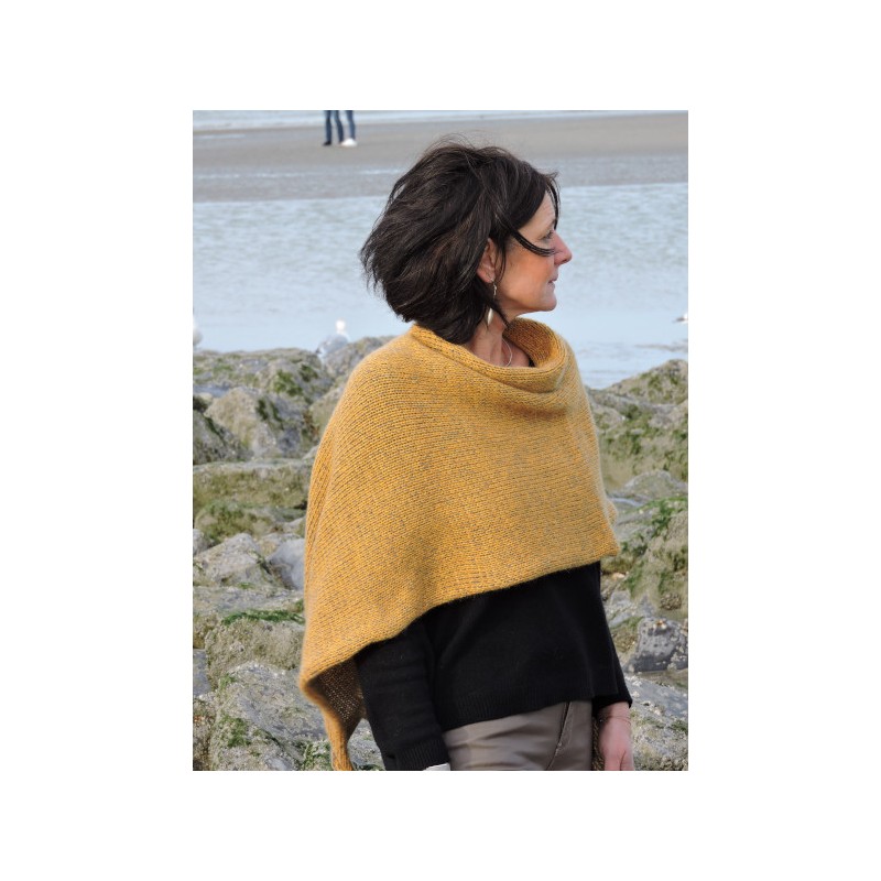 Mustard woollen poncho | Madame Framboise 