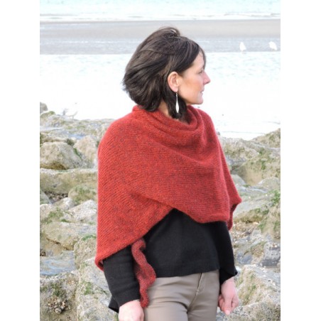 Poncho rouge en laine | Madame Framboise Poncho rouge en laine | Madame Framboise