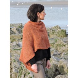 Poncho rouille en laine | Madame Framboise