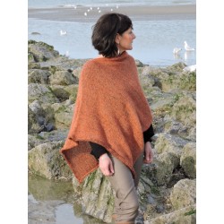 Poncho rouille en laine | Madame Framboise