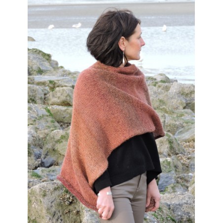 Poncho terracotta en laine | Madame Framboise Poncho terracotta en laine | Madame Framboise