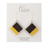 Boucles d'oreilles en papier jaune | Madame Framboise