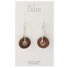 Boucles d'oreilles en papier kaki - 06