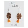 Boucles d'oreilles en papier savanne | Madame Framboise