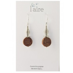 Boucles d'oreilles en papier savanne | Madame Framboise