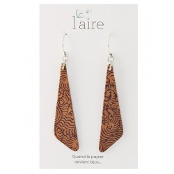 Boucles d'oreilles en papier savanne | Madame Framboise