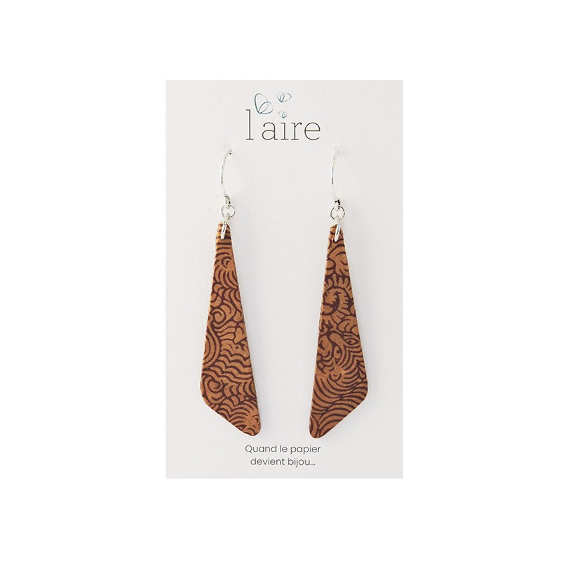 Boucles d'oreilles en papier savanne | Madame Framboise