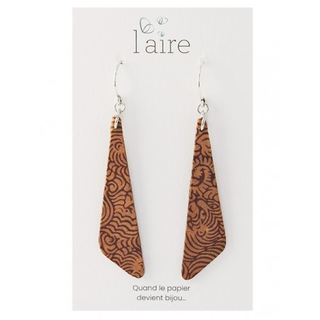 Boucles d'oreilles en papier savanne | Madame Framboise Boucles d'oreilles en papier savanne | Madame Framboise