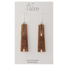 Boucles d'oreilles en papier savanne | Madame Framboise