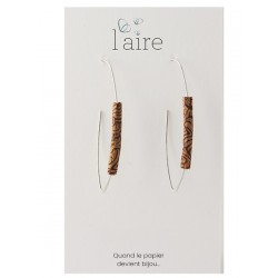 Boucles d'oreilles en papier savanne | Madame Framboise
