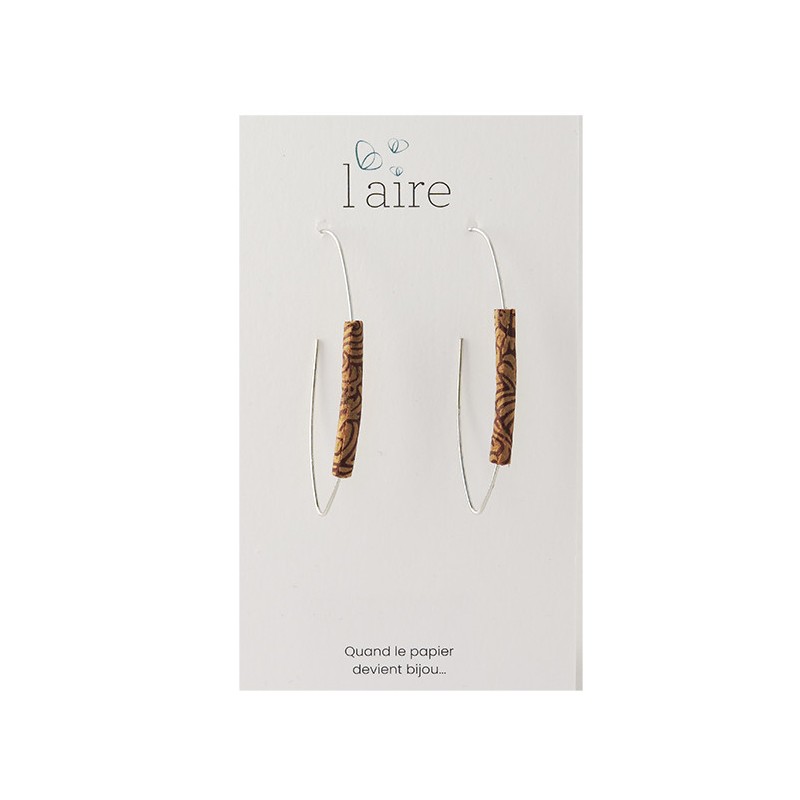 Boucles d'oreilles en papier savanne | Madame Framboise