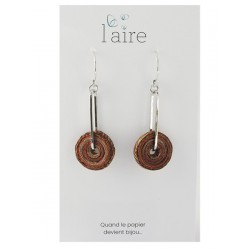 Boucles d'oreilles en papier savanne | Madame Framboise