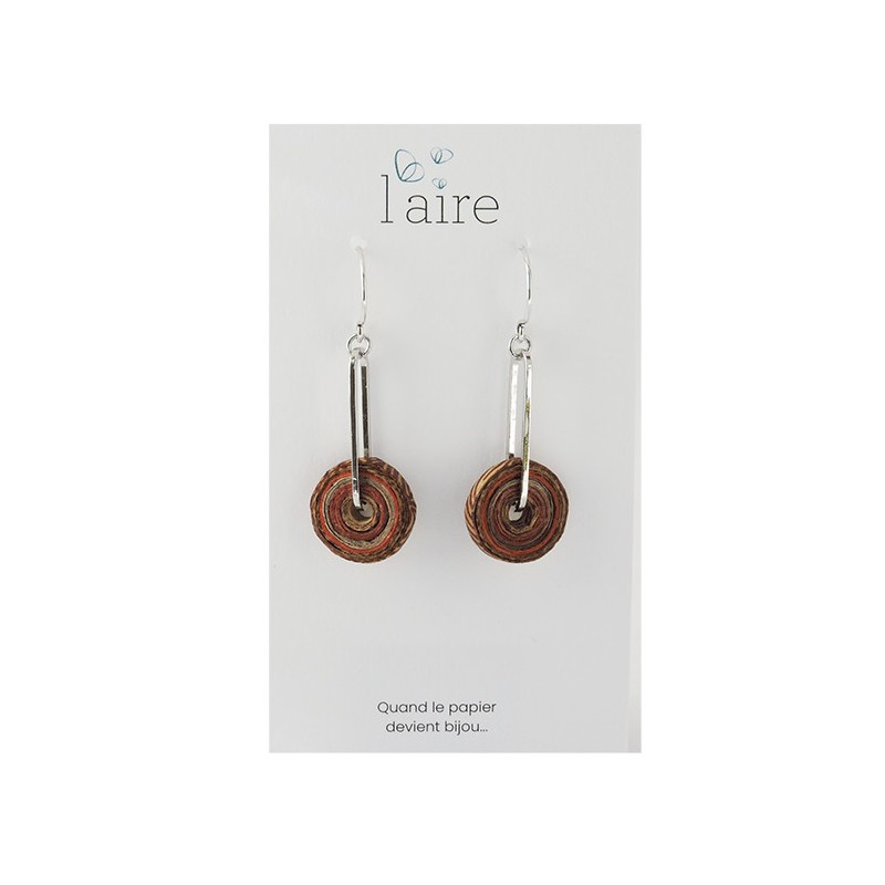 Boucles d'oreilles en papier savanne | Madame Framboise