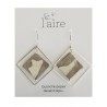 Boucles d'oreilles en papier blanc et gris | Madame Framboise