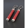 Boucles d'oreilles argent et corail | Madame Framboise