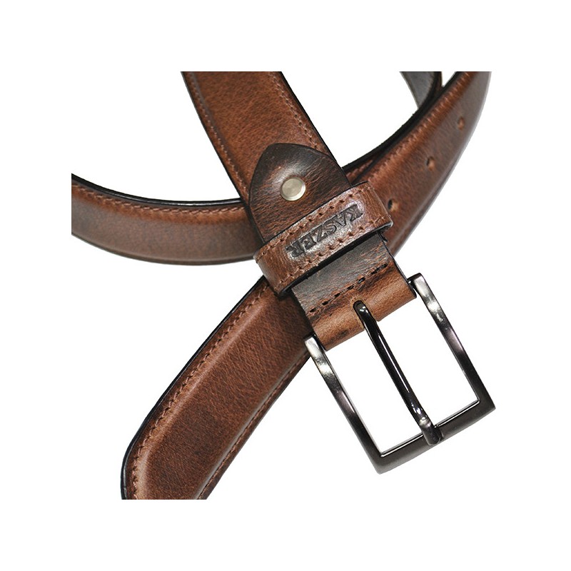 Cognac leather belt - Kaszer | Madame Framboise