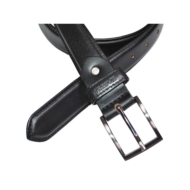 Black leather belt - Kaszer | Madame Framboise