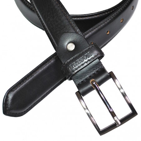 Black leather belt - Kaszer | Madame Framboise