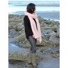 Large pink woollen scarf | Madame Framboise