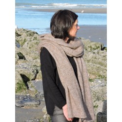 Large mocha woollen scarf | Madame Framboise