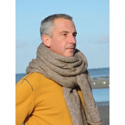 Large mocha woollen scarf | Madame Framboise