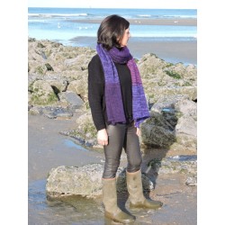 Grande écharpe mauve en laine | Madame Framboise