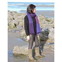 Large purple woollen scarf | Madame Framboise