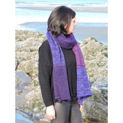 Large purple woollen scarf | Madame Framboise