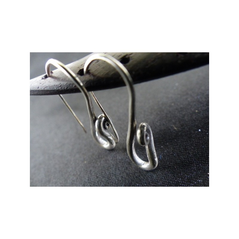 Fine silver earrings - Madame Framboise