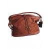Women's plaited cognac leather handbag  | Madame Framboise