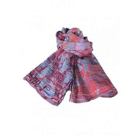 Foulard en coton bio Létol - Gris Pink | Madame Framboise Foulard en coton bio Létol - Gris Pink | Madame Framboise