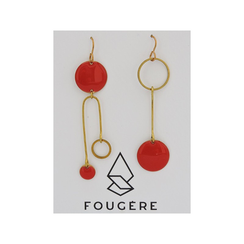 Boucles d'oreilles rouge - 02 | Madame Framboise
