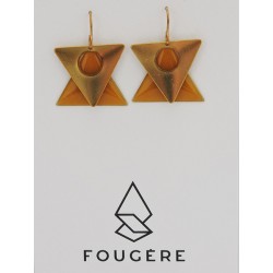 Boucles d'oreilles ocre - 11 | Madame Framboise