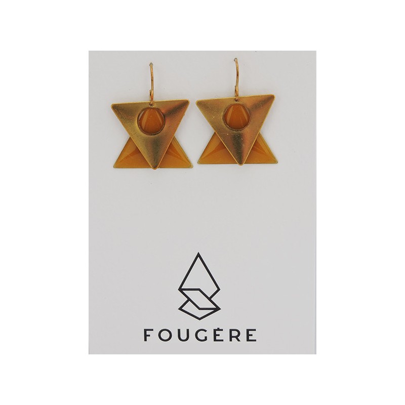 Boucles d'oreilles ocre - 11 | Madame Framboise