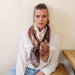 Cotton voile scarf Caelina - Caeli | Madame Framboise