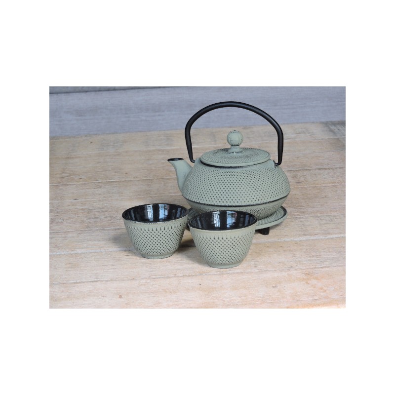 Khaki teapot in cast iron | Madame Framboise